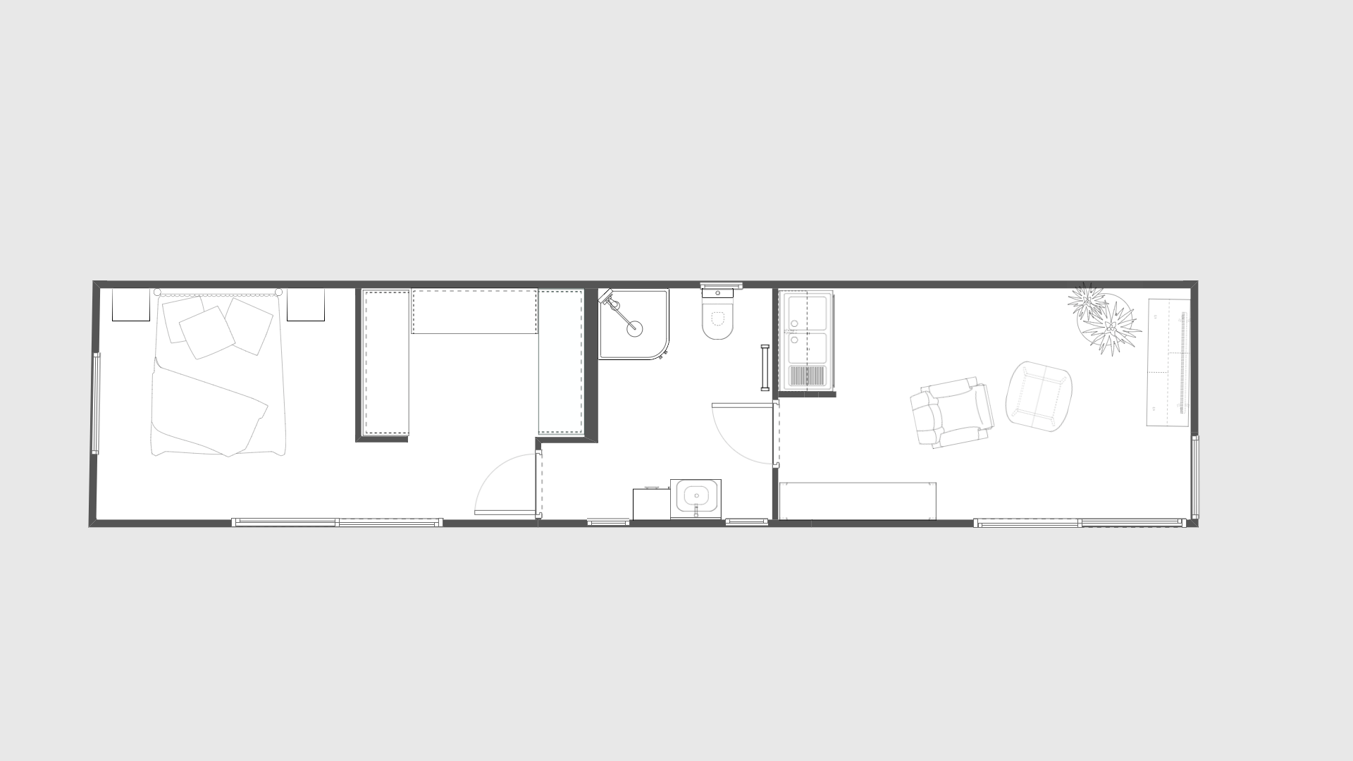 Units 1300 studio habitable container C